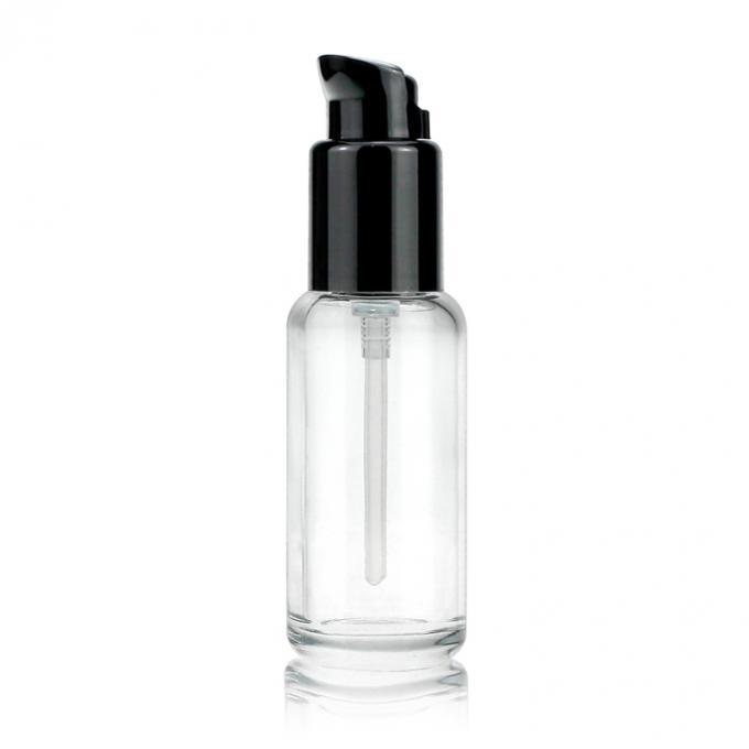 bouteille liquide cosmétique de base en verre de rond de 30 ml, conteneur en verre parfait pour des femmes